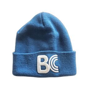 BC Brian Crower Beanie Embroidered Blue Racing Adult Knit Hat